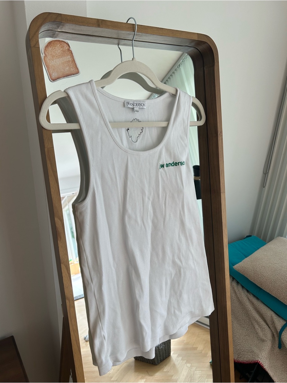 JW ANDERSON White Tank with Green Logo